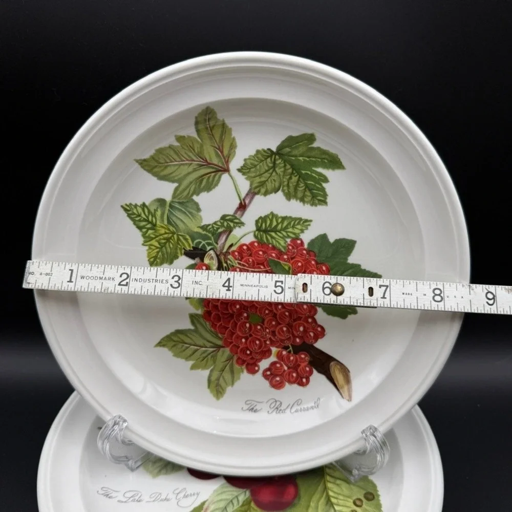 Vtg Set Of 4 Portmeirion Pomona Goddess Fruits Salad Plates Cherry Currant 8.5
